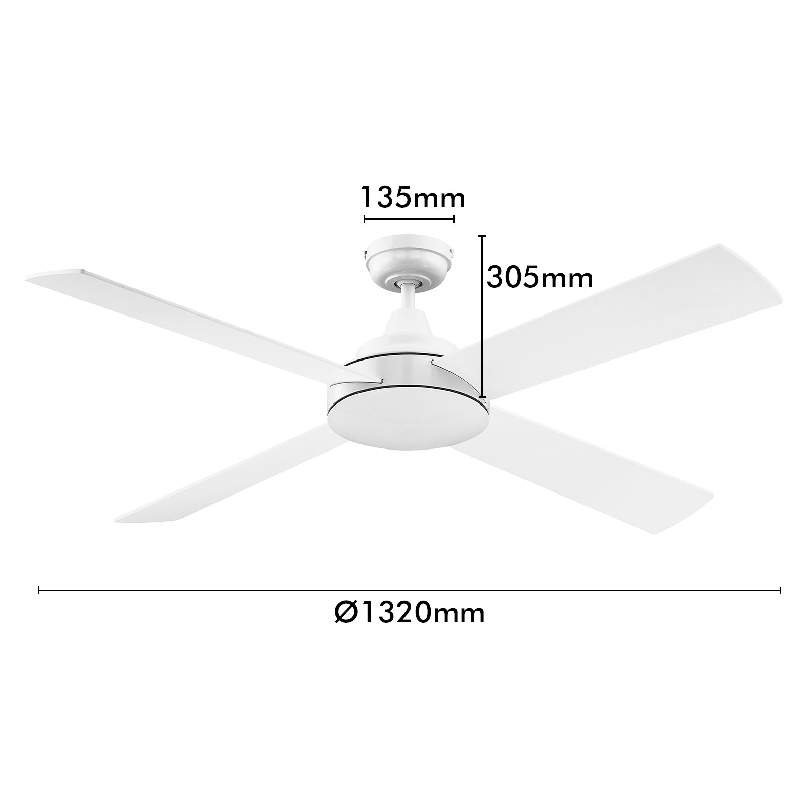 Mercator Grange 132 cm Smart Ceiling Fan – Grid Connect Wi-Fi, DC Motor, 4 Plywood Blades, Remote Control