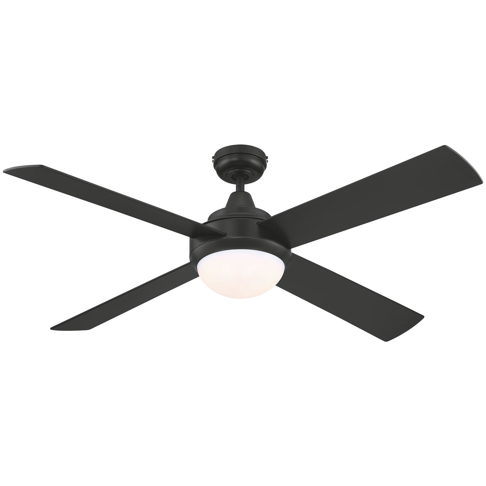 Mercator 132cm Black 4 Blade Smart Ceiling Fan with LED Wi-Fi Smart with Grid Connect 