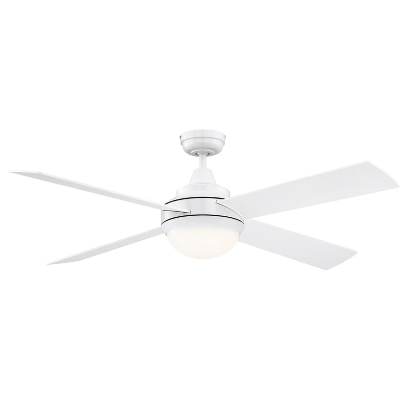 Mercator 132cm Grange smart ceiling fan with LED light, 4 blade Grid Connect remote control fan