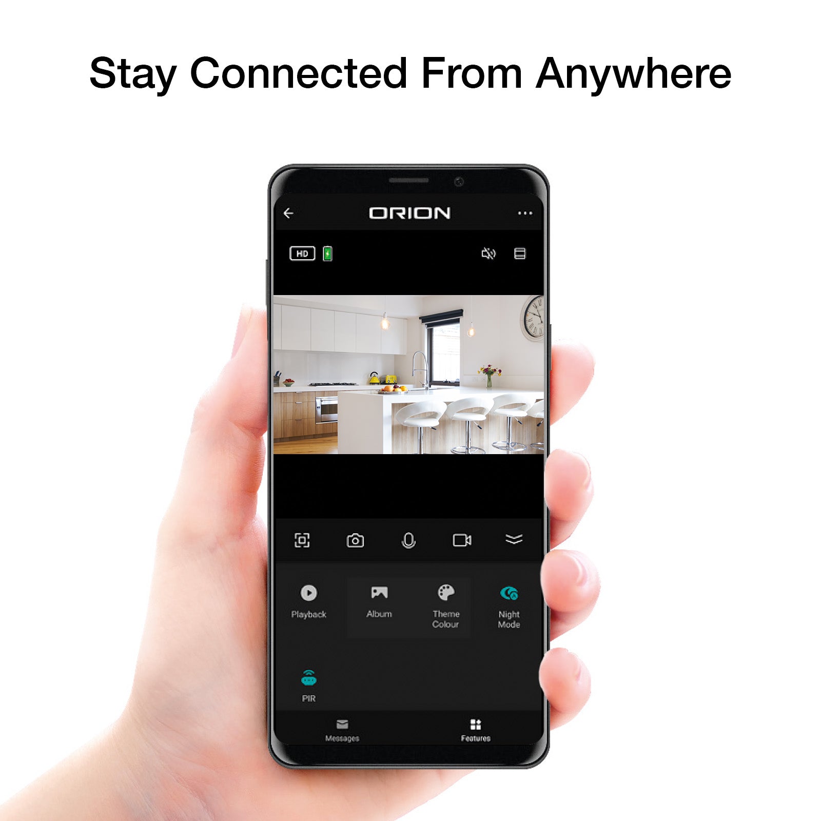 Orion 4MP smart indoor pan and tilt camera, black Grid Connect Wi-Fi security camera