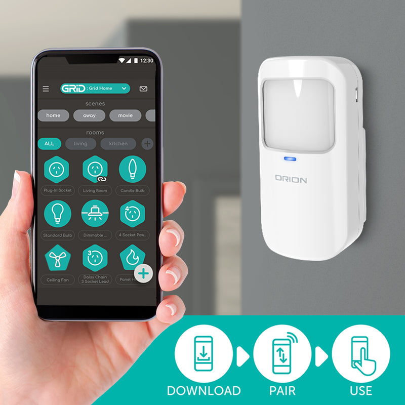 Orion Smart Alarm RF Motion Sensor Wi-Fi security accessory Smart with Grid Connect
