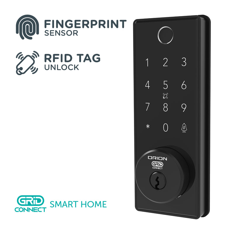Orion Grid Connect Smart Deadbolt Lock Wi-Fi door security Smart with Grid Connect