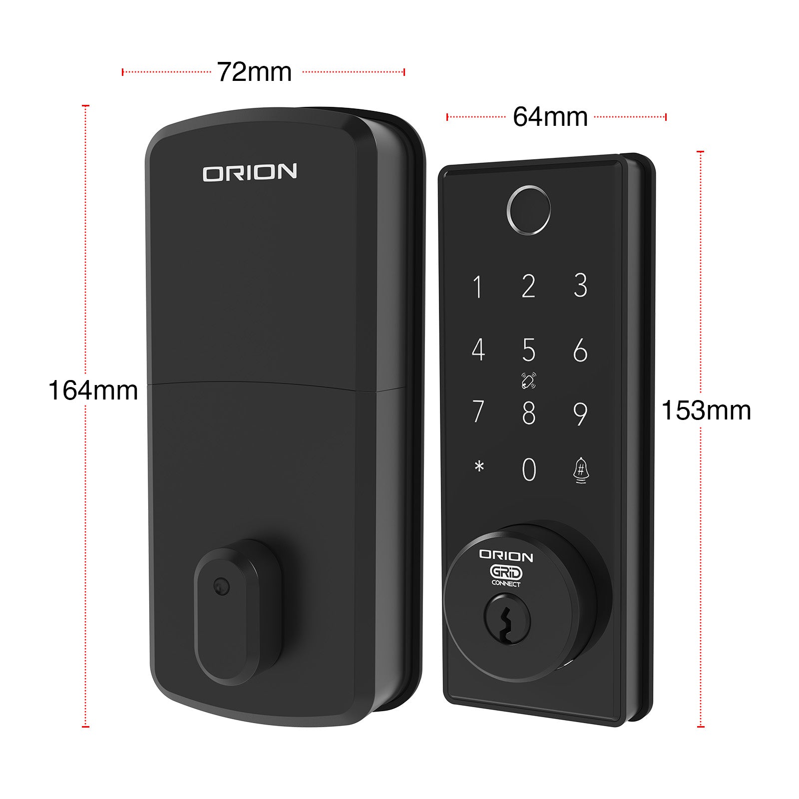 Orion Grid Connect Smart Deadbolt Lock Wi-Fi door security Smart with Grid Connect