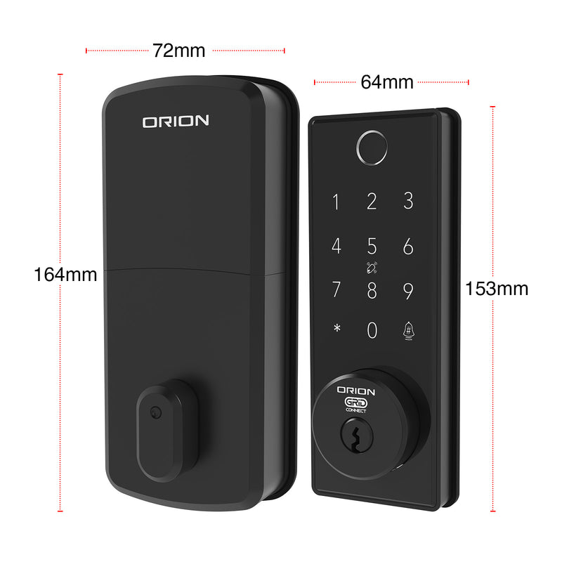 Orion Grid Connect Smart Deadbolt Lock Wi-Fi door security Smart with Grid Connect