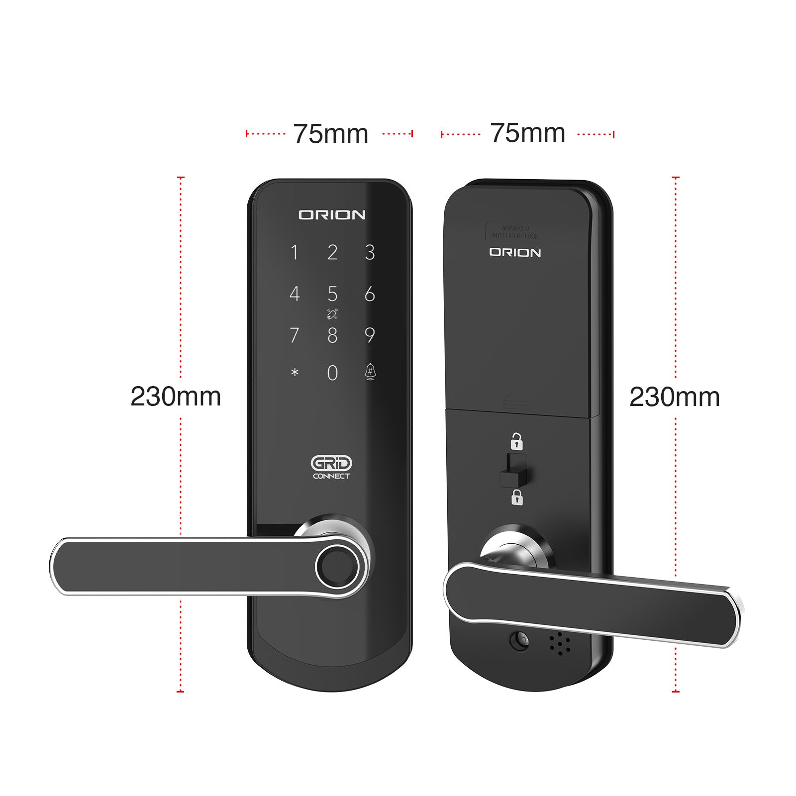 Orion Grid Connect Smart Fingerprint Entrance Lock with Remote Access