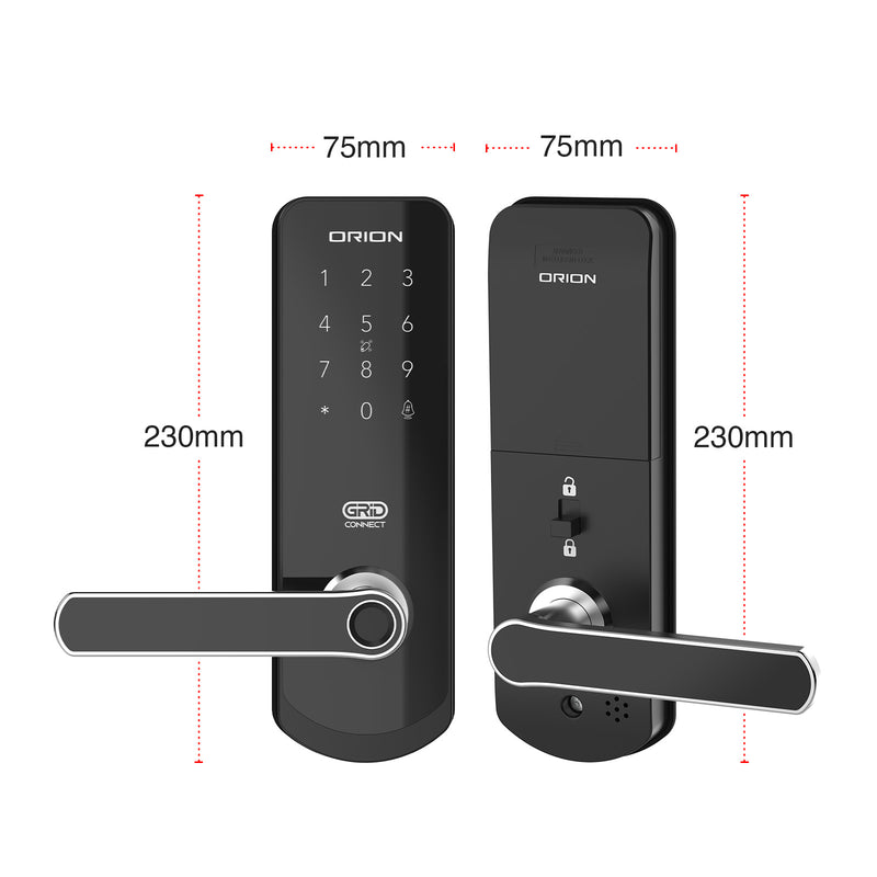Orion Grid Connect Smart Fingerprint Entrance Lock with Remote Access