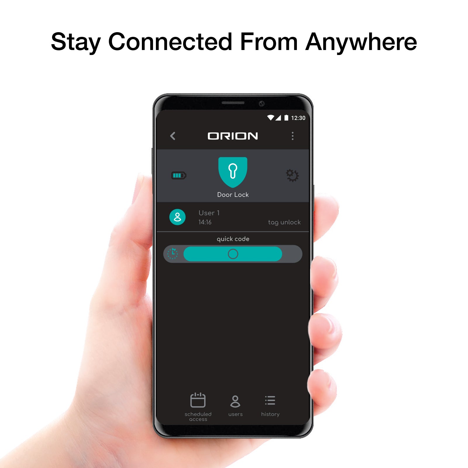 Orion Grid Connect Smart Fingerprint Entrance Lock with Remote Access
