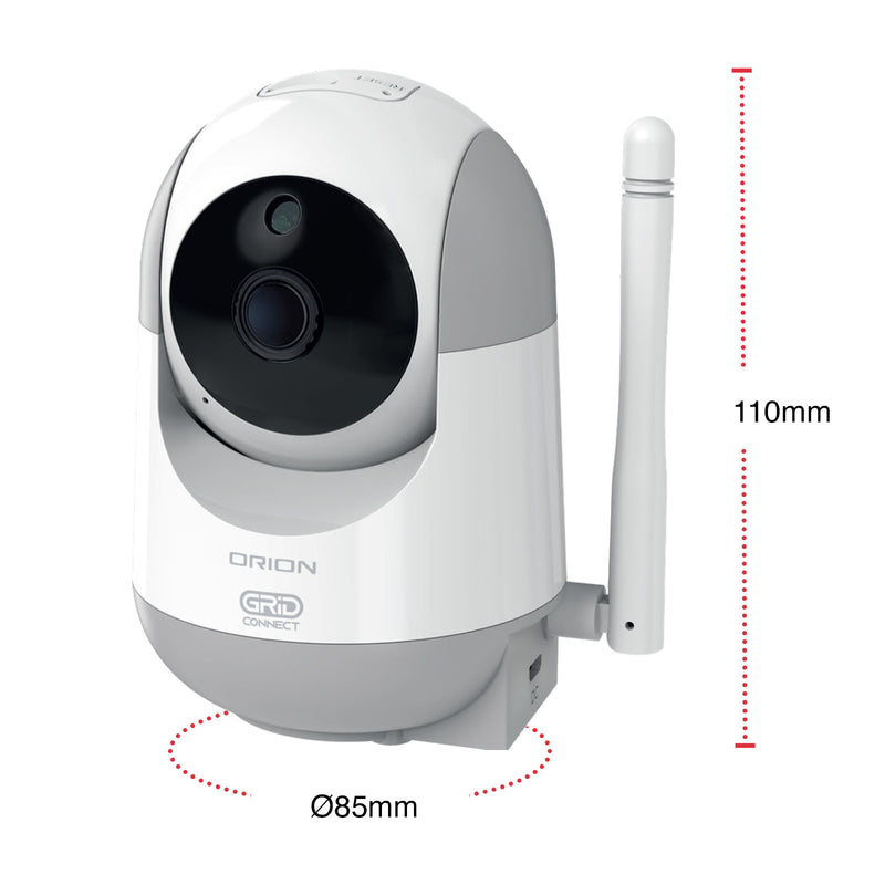 Orion 1080p HD smart pan and tilt security camera, white Grid Connect Wi-Fi camera