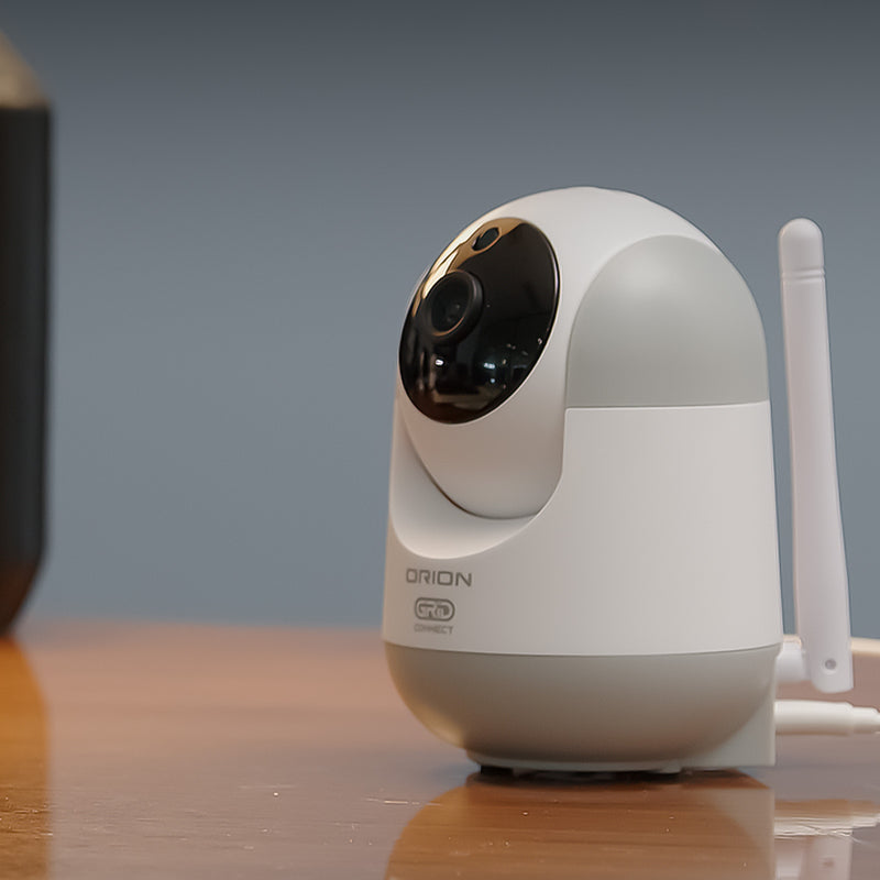 Orion 1080p HD smart pan and tilt security camera, white Grid Connect Wi-Fi camera