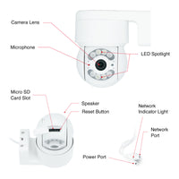 Orion 3MP smart outdoor pan and tilt security camera, Grid Connect Wi-Fi camera