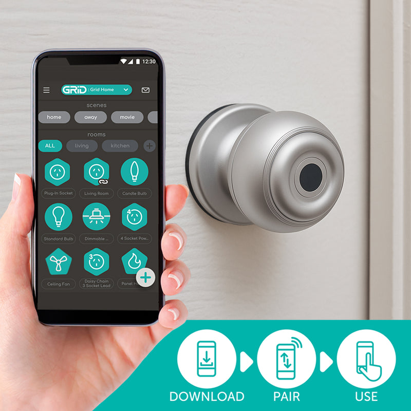 Orion Grid Connect Smart Door Knob Lock Wi-Fi home security