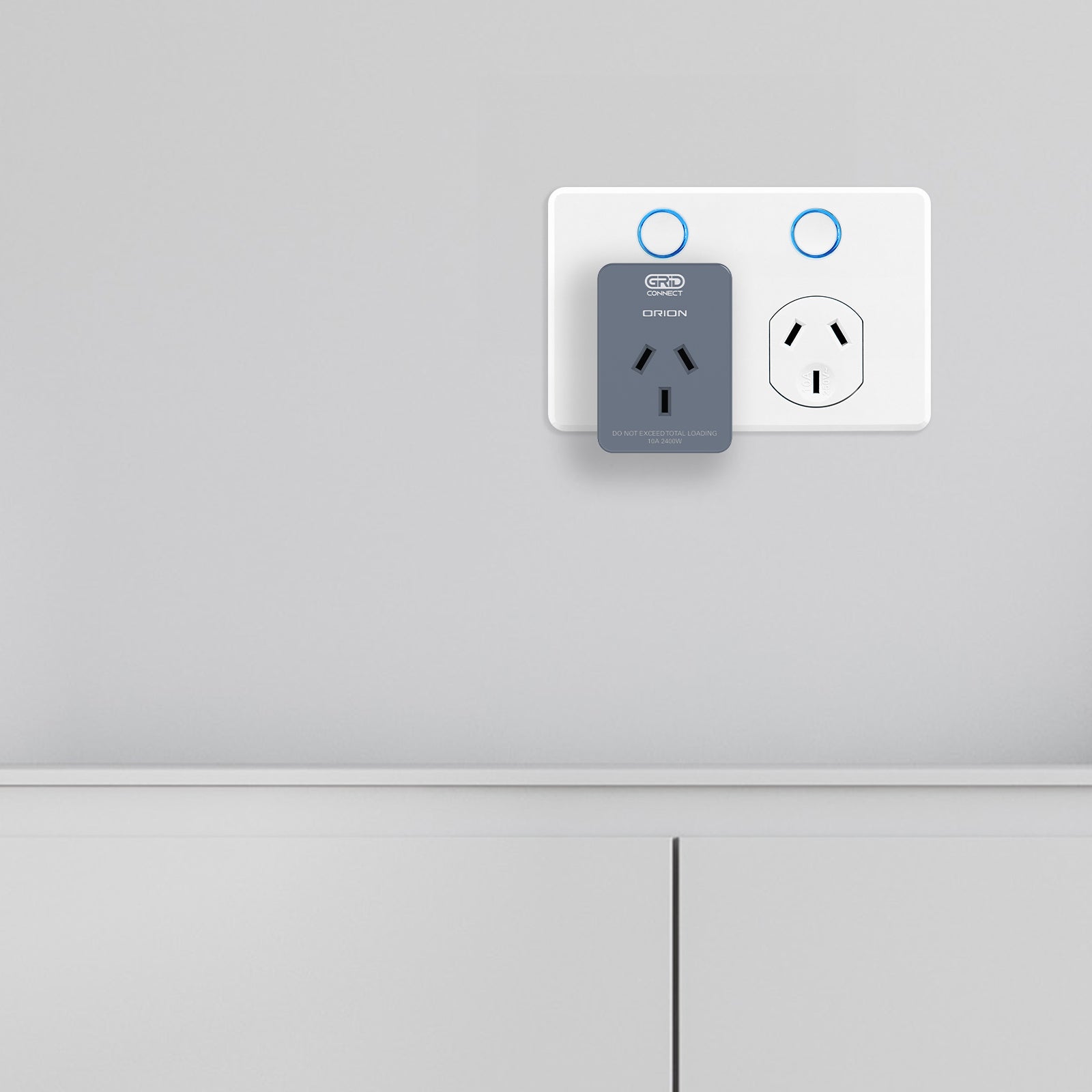 Orion smart wireless hub with socket, Grid Connect home automation hub