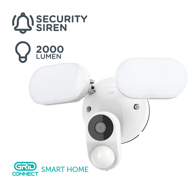 Orion Grid Connect Smart HD 3MP Security Camera with Twin LED Floodlight