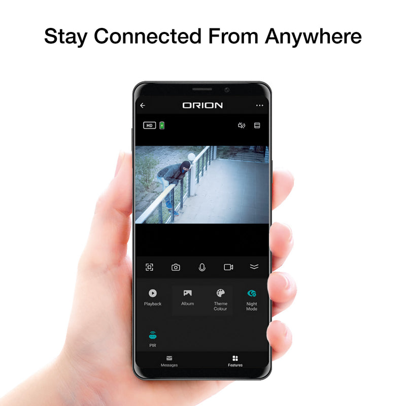 Orion Grid Connect Smart HD 3MP Security Camera with Twin LED Floodlight