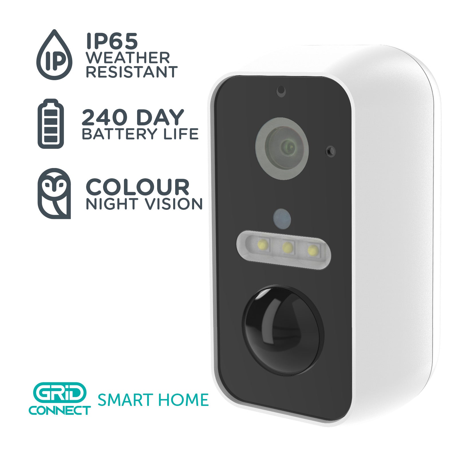 Orion Grid Connect Smart Rechargeable 2K-Pro Wireless Security Camera