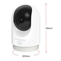 Orion 2K-Pro smart indoor pan and tilt Wi-Fi security camera, Grid Connect system