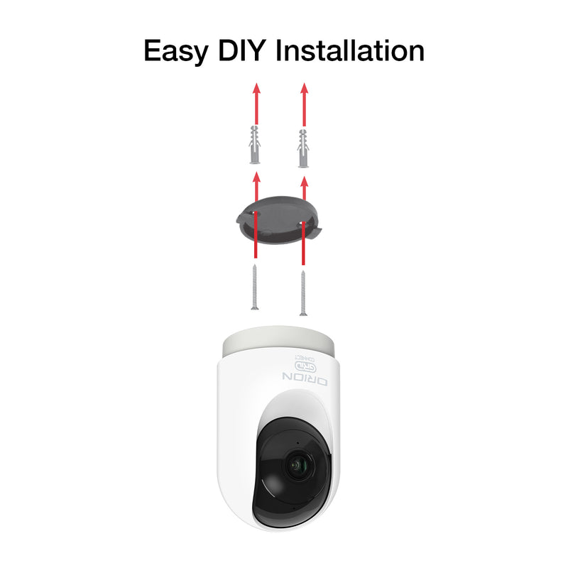 Orion 2K-Pro smart indoor pan and tilt Wi-Fi security camera, Grid Connect system