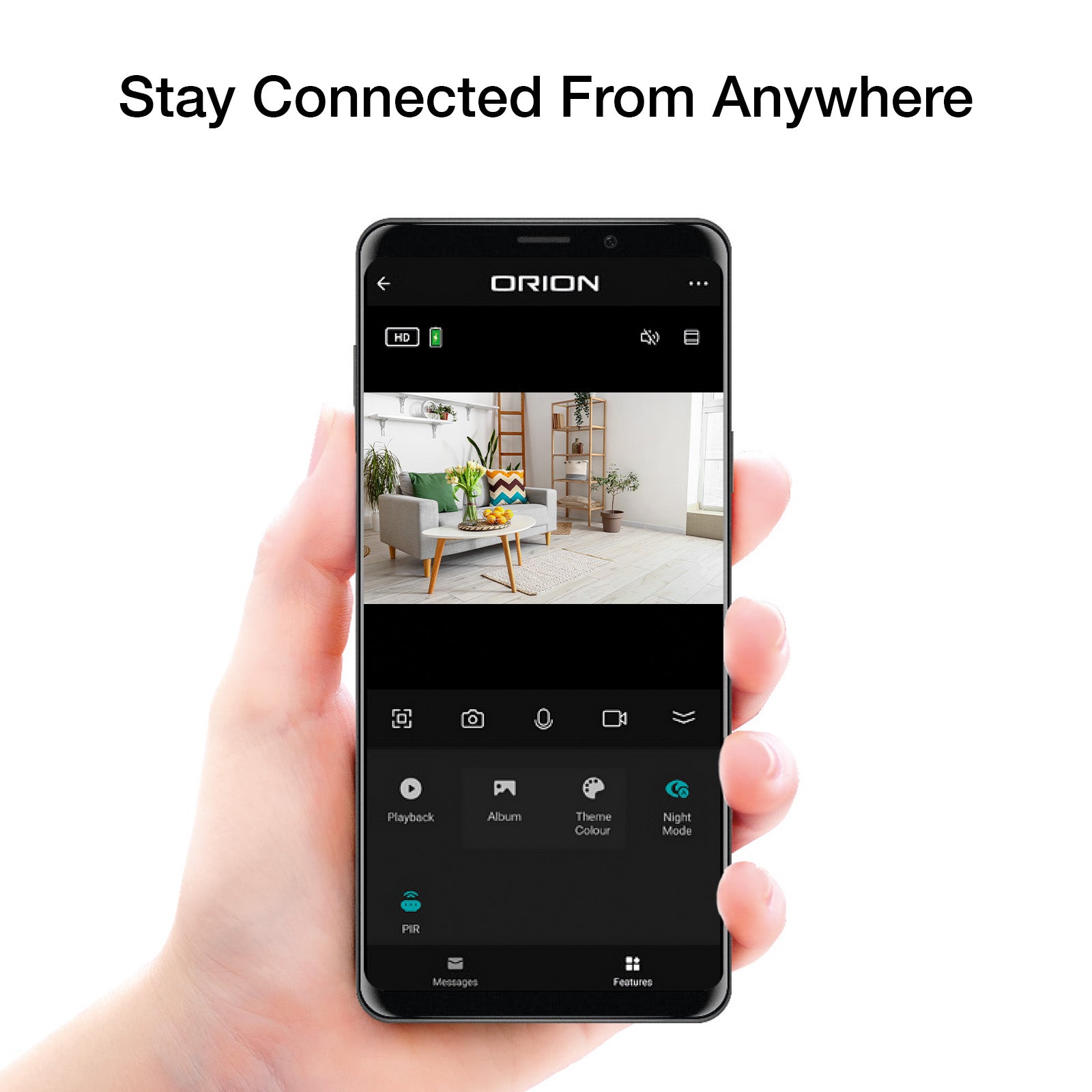 Orion 2K-Pro smart indoor pan and tilt Wi-Fi security camera, Grid Connect system
