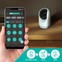 Orion 2K-Pro smart indoor pan and tilt Wi-Fi security camera, Grid Connect system