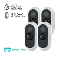 Orion Grid Connect Smart Rechargeable 2K Wireless Security Camera – 4 Pack