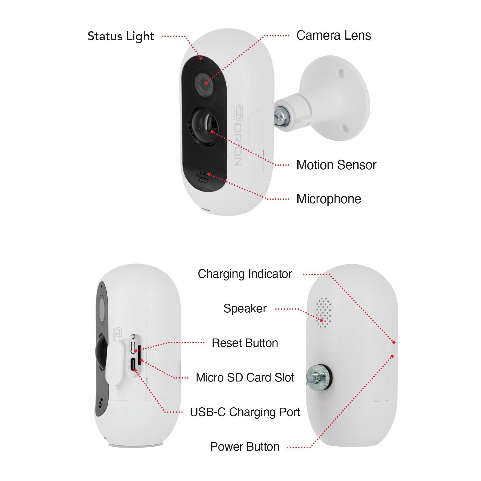 Orion Grid Connect Smart Rechargeable 2K Wireless Security Camera