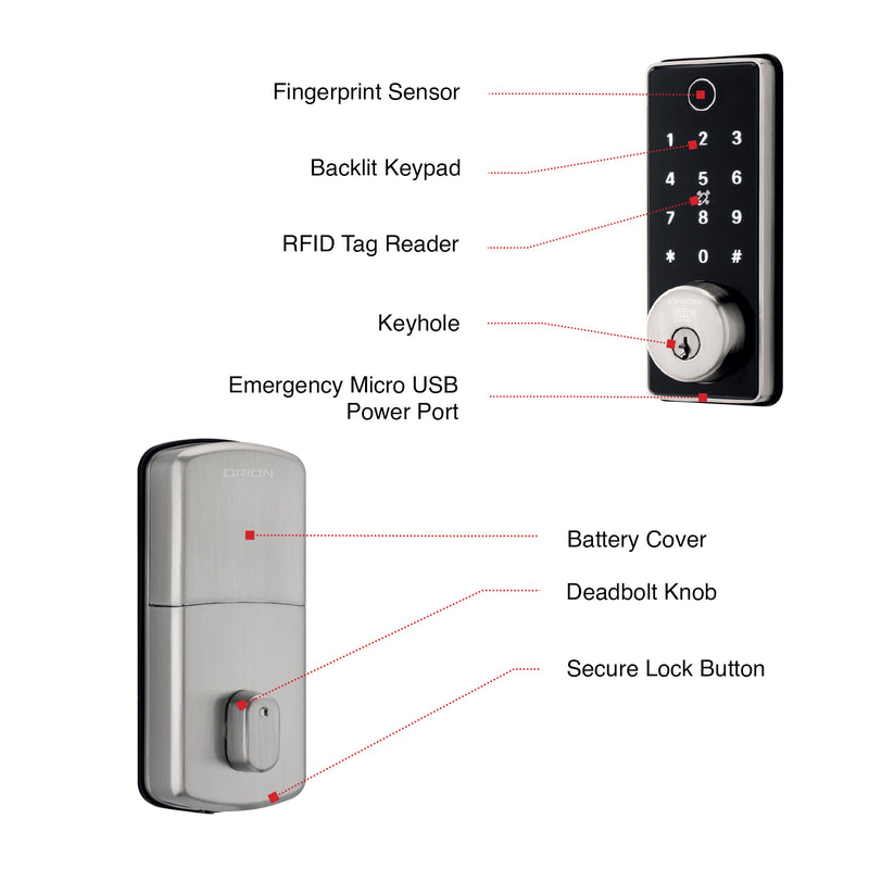 Orion Grid Connect Smart Wi-Fi Deadbolt Lock