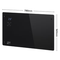 Arlec 2200W Black Grid Connect Smart Glass Panel Heater