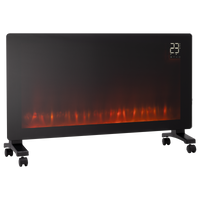Arlec 2400W Smart Grid Connect Glass Panel Heater With Flame Effect