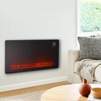 Arlec 2400W Smart Grid Connect Glass Panel Heater With Flame Effect