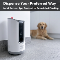 Arlec White Grid Connect Smart Treat Dispenser With Camera