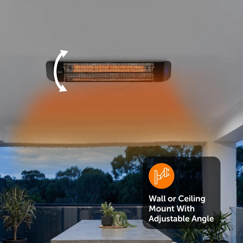 Arlec 2400W Black Smart Grid Connect Infrared Strip Heater