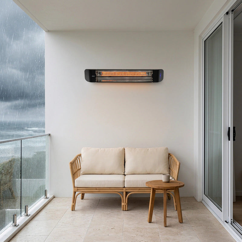 Arlec 2400W Black Smart Grid Connect Infrared Strip Heater
