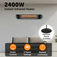 Arlec 2400W Black Instant Infrared Heater