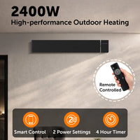 Arlec Alfresco Grid Connect Smart 2400W Strip Heater with Remote