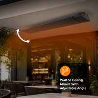 Arlec Alfresco Grid Connect Smart 2400W Strip Heater with Remote