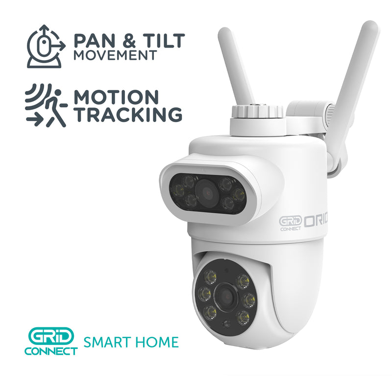 Orion Grid Connect Smart Dual Lens PTZ Outdoor 2K Security Camera