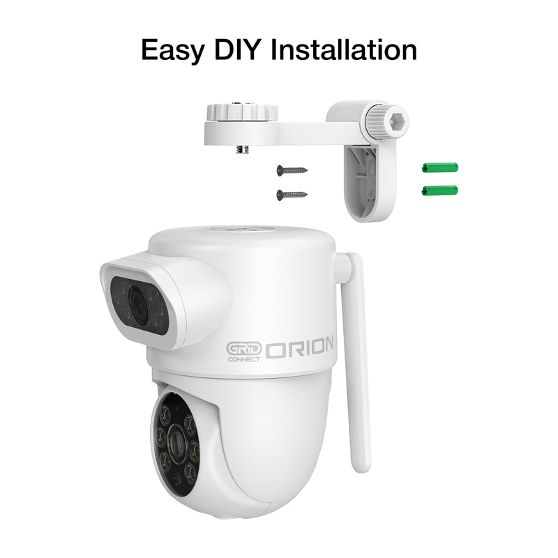 Orion Grid Connect Smart Dual Lens PTZ Outdoor 2K Security Camera