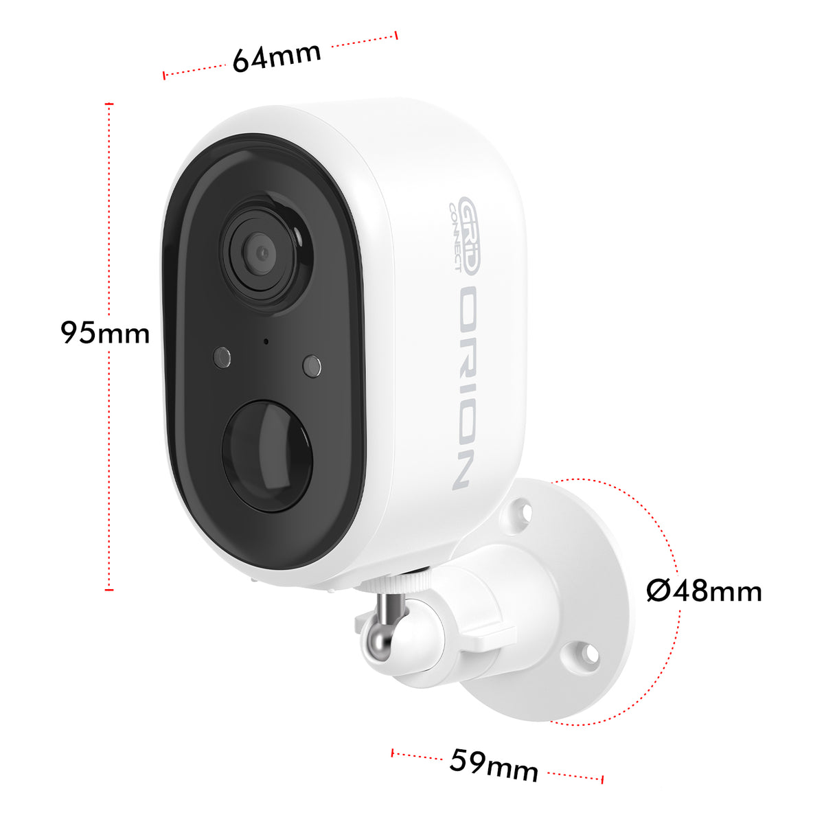 Orion Rio Camera Orion Grid Connect Smart Wi-fi Rechargeable 3MP Security Camera