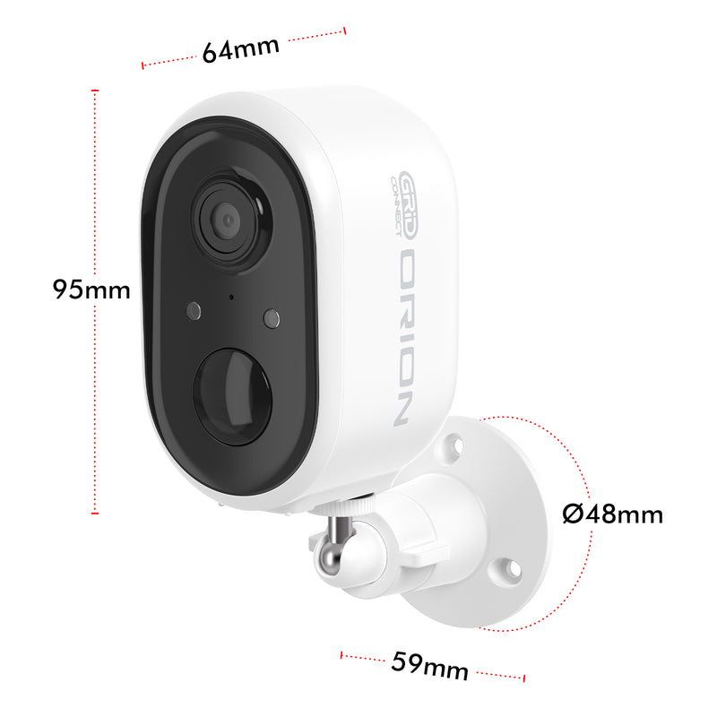 Orion Grid Connect Smart Wi-fi Rechargeable 3MP Security Camera