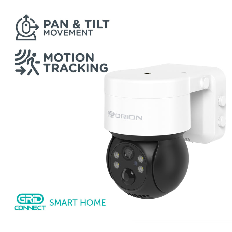 Orion Smart WiFi Rechargeable 2K PTZ 3W Solar Security Camera