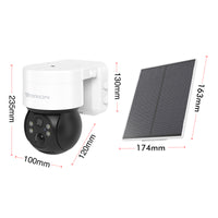 Orion Smart WiFi Rechargeable 2K PTZ 3W Solar Security Camera