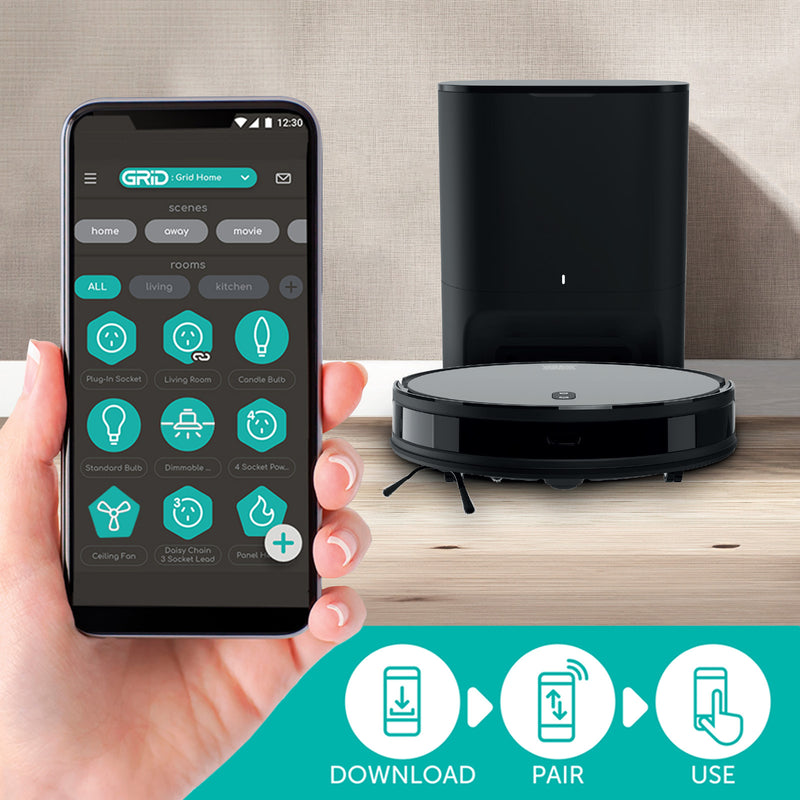 Arlec Lumiray Plus Grid Connect Smart Laser Robotic Vacuum With Dust Collector