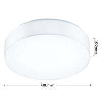 Verve Design Grid Connect Smart 24W LED Fabric Shade Ceiling Light – White