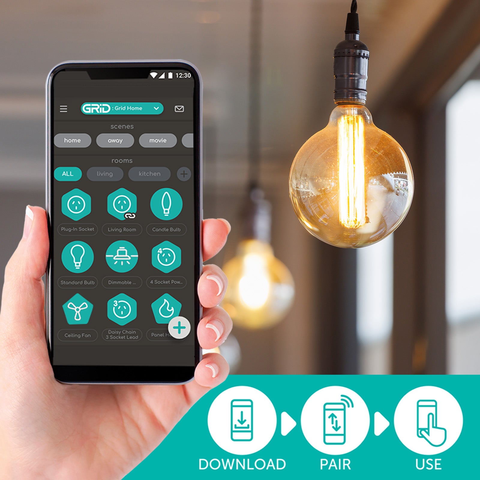 Verve Design Grid Connect Smart G95 E27 180lm Decorative LED 4W Globe