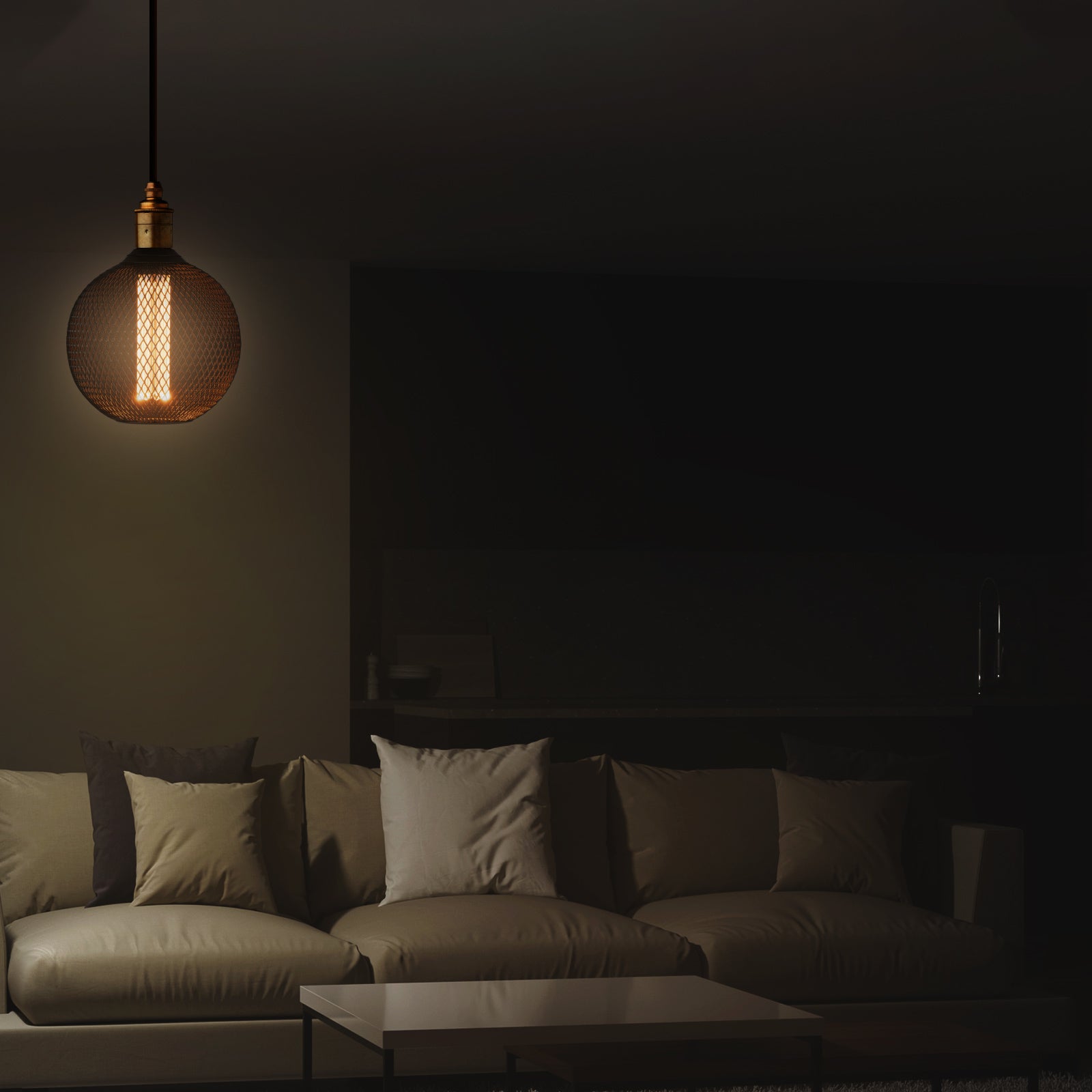 Verve Design Grid Connect Smart Black Mesh E27 120lm Decorative LED 4W Globe