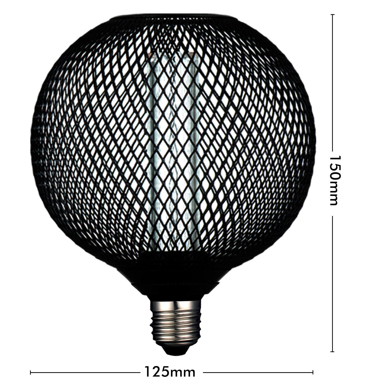 Verve Design Grid Connect Smart Black Mesh E27 120lm Decorative LED 4W Globe