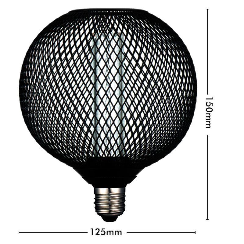 Verve Design Grid Connect Smart Black Mesh E27 120lm Decorative LED 4W Globe