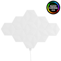Arlec Grid Connect Smart Modular Hexagon Lights 9-Piece with Razer Chroma