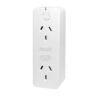 Arlec Plug in Twin Socket with Energy Meter and Surge Protection